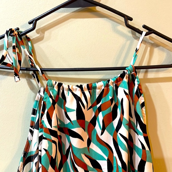 NWOT - Multicolored Silk Tie Neck Blouse - Size S - Picture 3 of 3